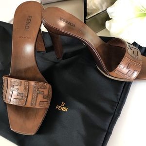 Vintage FENDI sexy logo slides